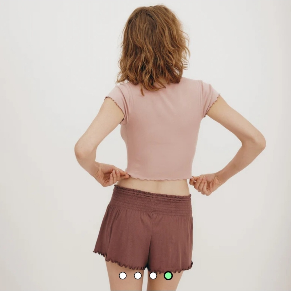 NWT Orgac Basics Ribbed Crop Top